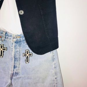 Denim Cross Shorts